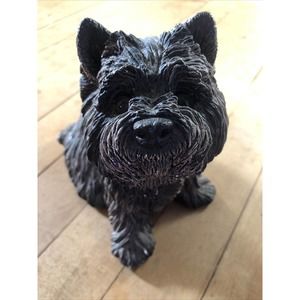 Vintage 1984 Classic Critters Cairn Terrier Brown Brindle Figurine 6.5”